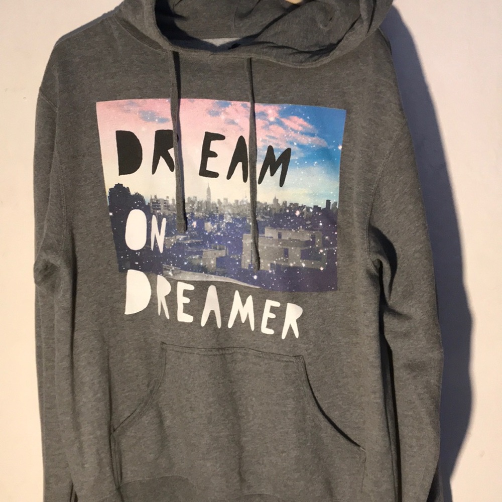 “Dream on Dreamer” grey hoodie